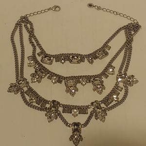 Juicy couture white stone tier necklace